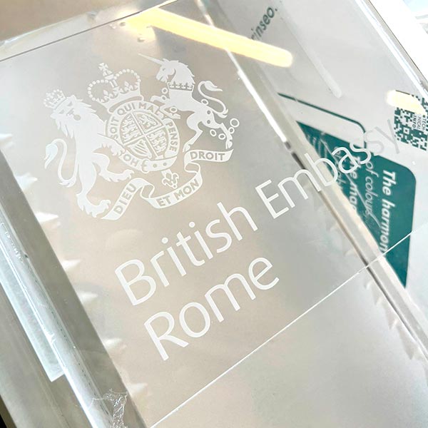 Plexismart Roma - Podio per Ambasciata Britannica